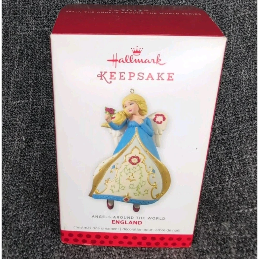 2013 Hallmark Keepsake England Angel Around The World Christmas Ornament w/ Box